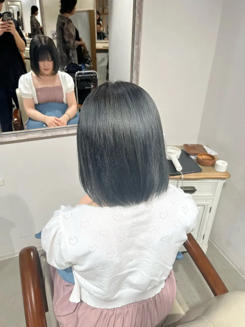 ミディアム アッシュ ヘアカラー 前野 祥太のヘアスタイル