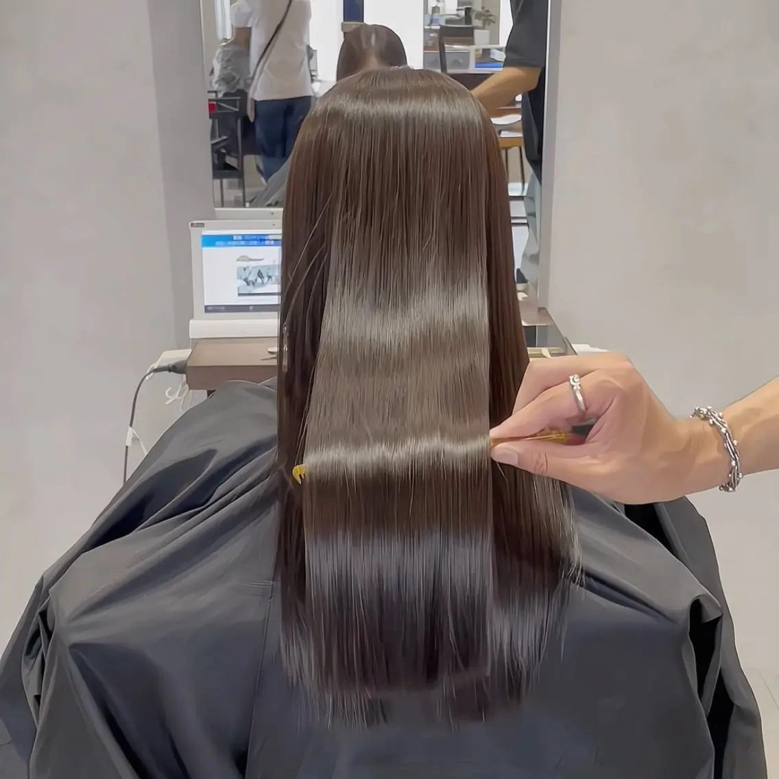 ロング パーマ 髪質改善 ストレートパーマ 髪質改善 【KEIKI】のヘアスタイル
