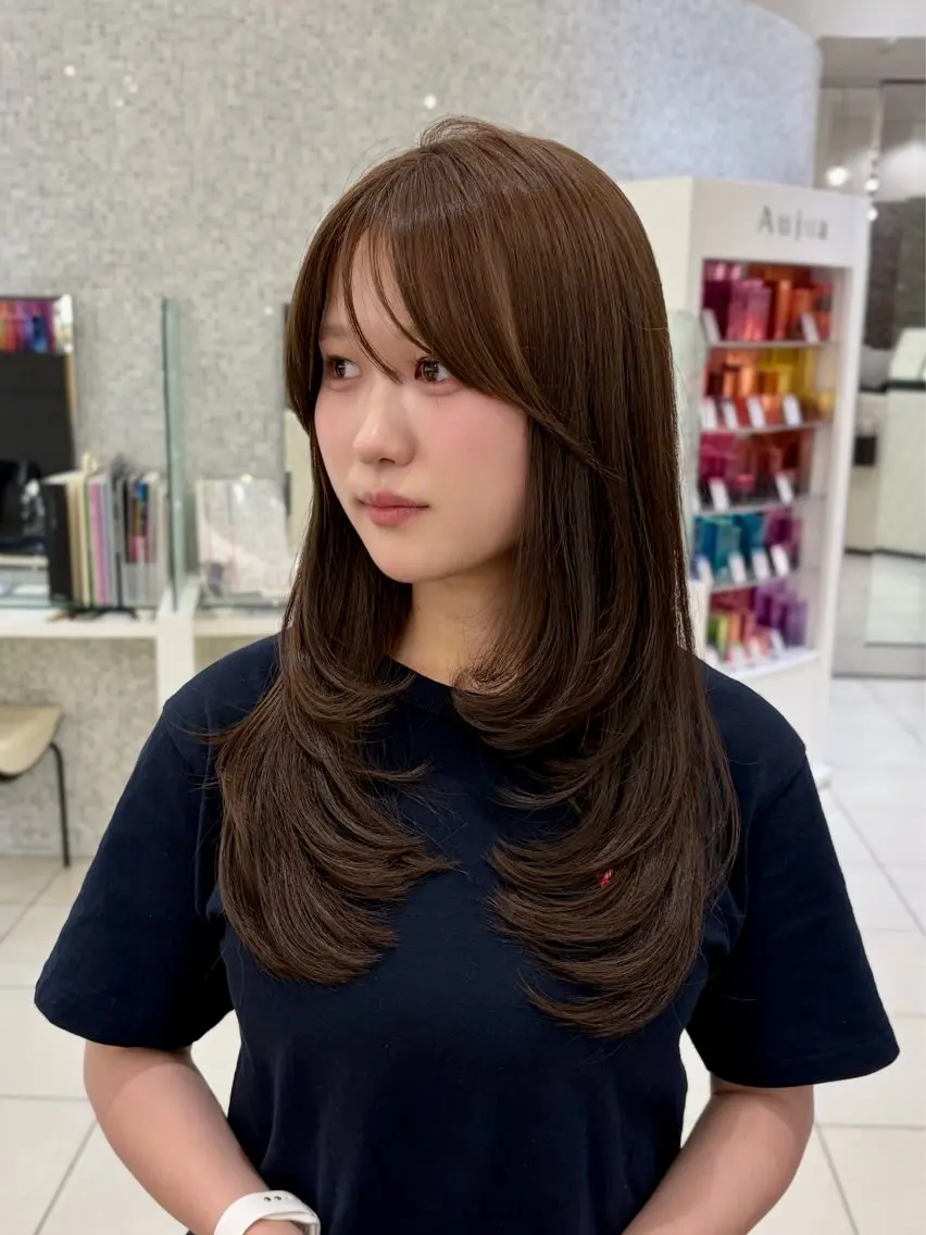 ロング カット ヘアカラー ヘッドスパ レイヤー/透明感 カラー🩶ikoiのヘアスタイル