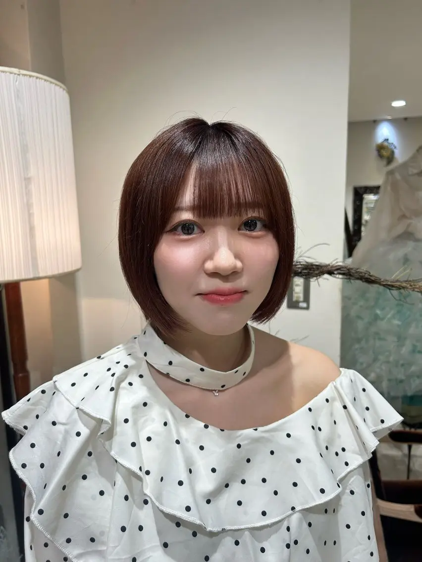 ミディアム ボブ カット 土佐 彩純のヘアスタイル
