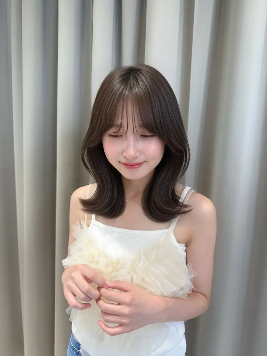 ミディアム Agnos 青山/ saya🌼のヘアスタイル