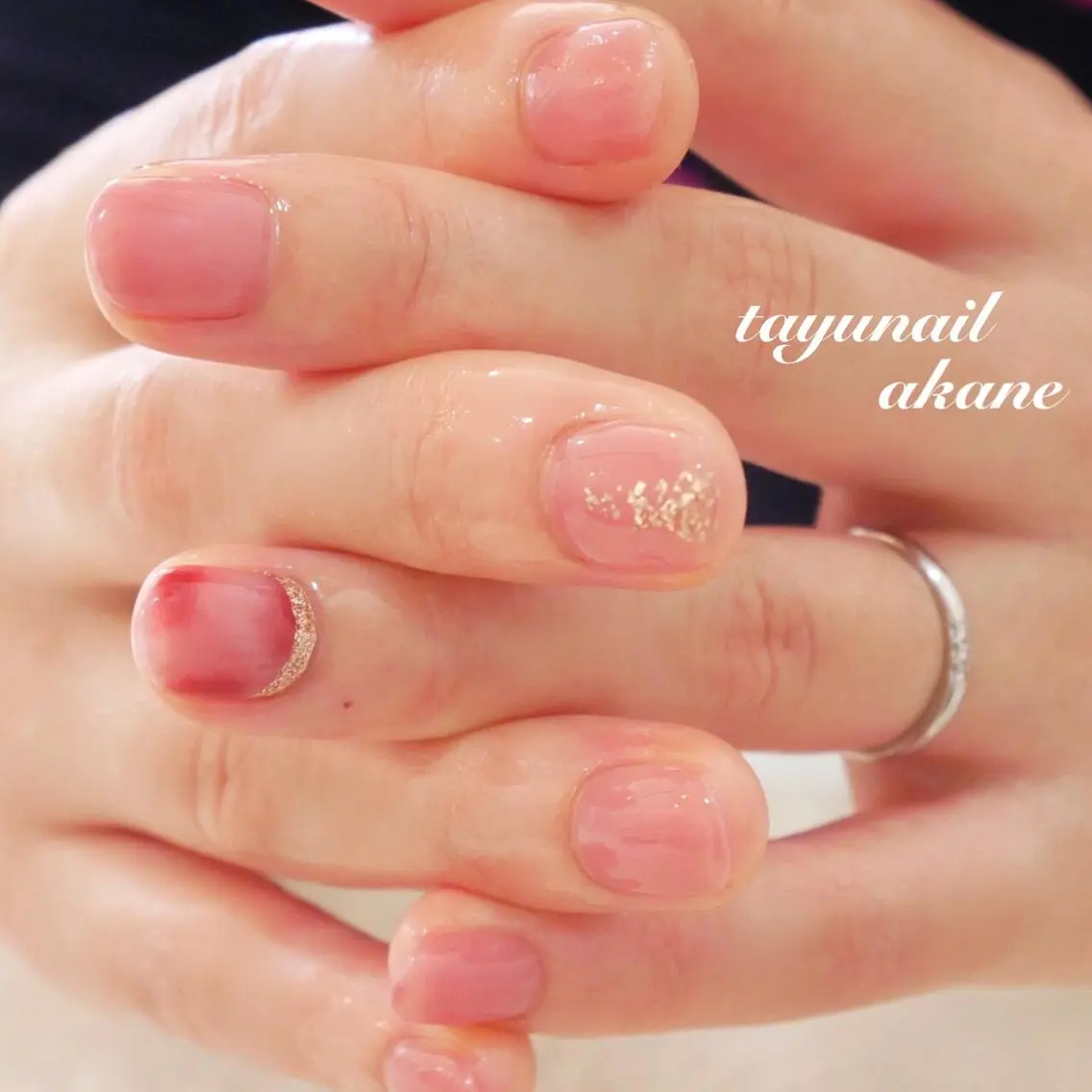 ネイル アートネイル ブルー 春ネイル 冬ネイル ネイルサロン 【たゆnail】のネイルデザイン