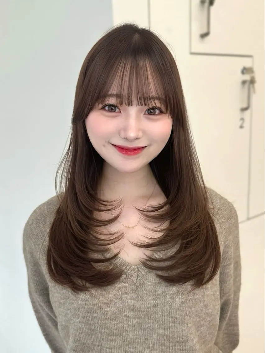 セミロング レイヤーカット レイヤー🌈 髪質改善特化🌈きりのヘアスタイル