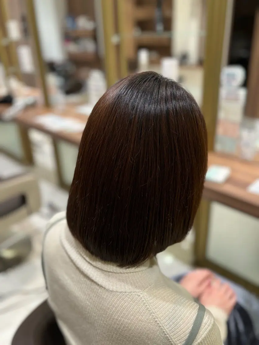 ミディアム 縮毛矯正 兵頭こころ モデル様募集中🎀のヘアスタイル