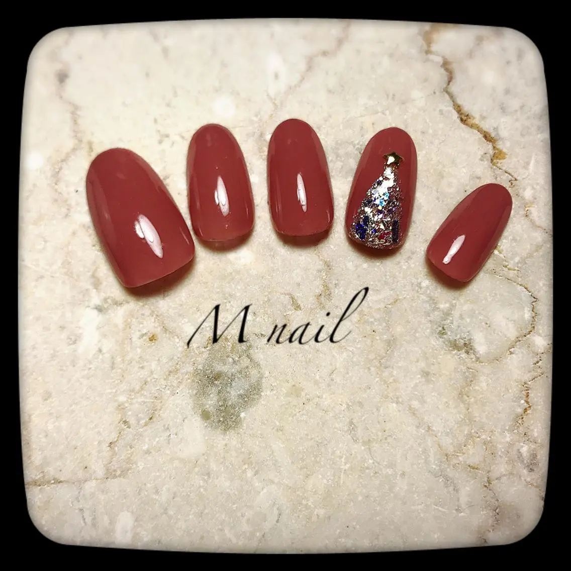 ネイル 冬ネイル クリスマス M nail 市原市ちはら台のネイルデザイン