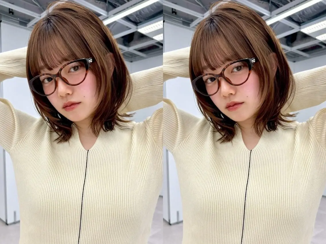 ミディアム 透明感カラー / Rio👶🏻💞のヘアスタイル