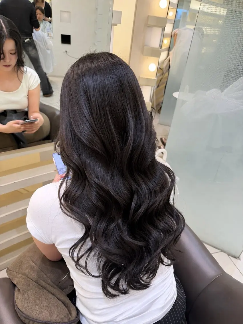 ミディアム カラー ヘアカラー トリートメント 銀座/清潔感艶カラー /縮毛/矢口七海✨のヘアスタイル