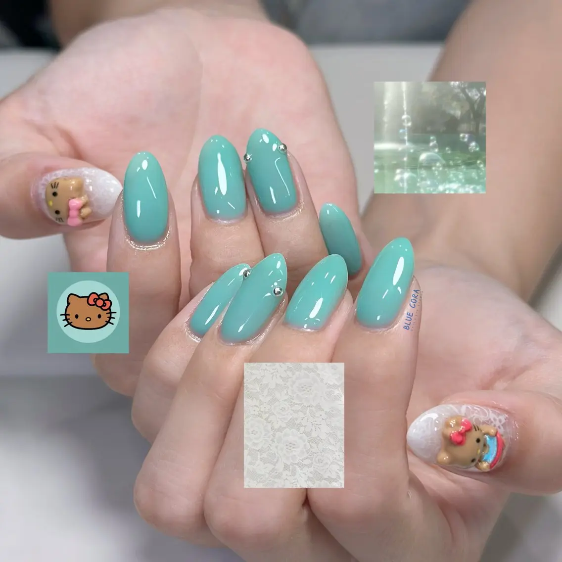 ネイル クリアネイル ハンドネイル ハンドケア BLUE CORAのネイルデザイン