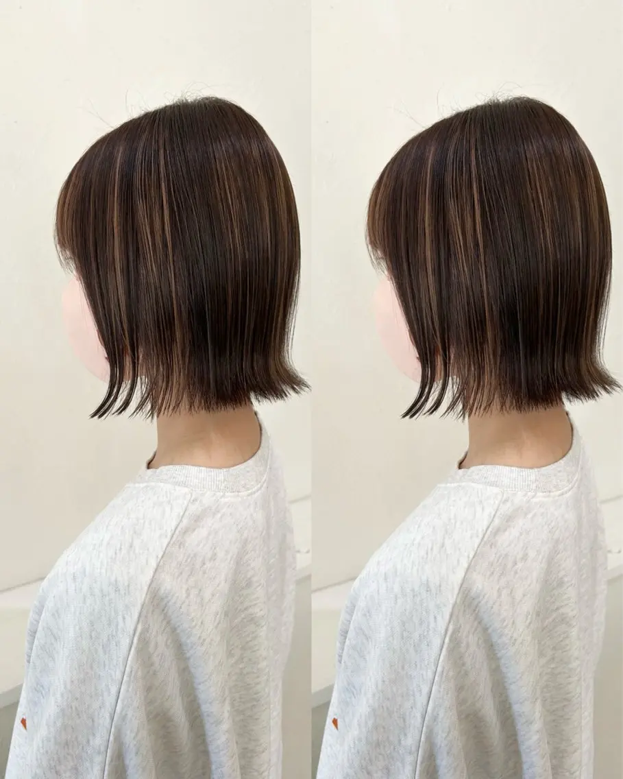 ミディアム ボブ 髪質改善 縮毛矯正 トリートメント 酸熱トリートメント カット ヘアカラー 【SET-UP】高橋 海輝のヘアスタイル