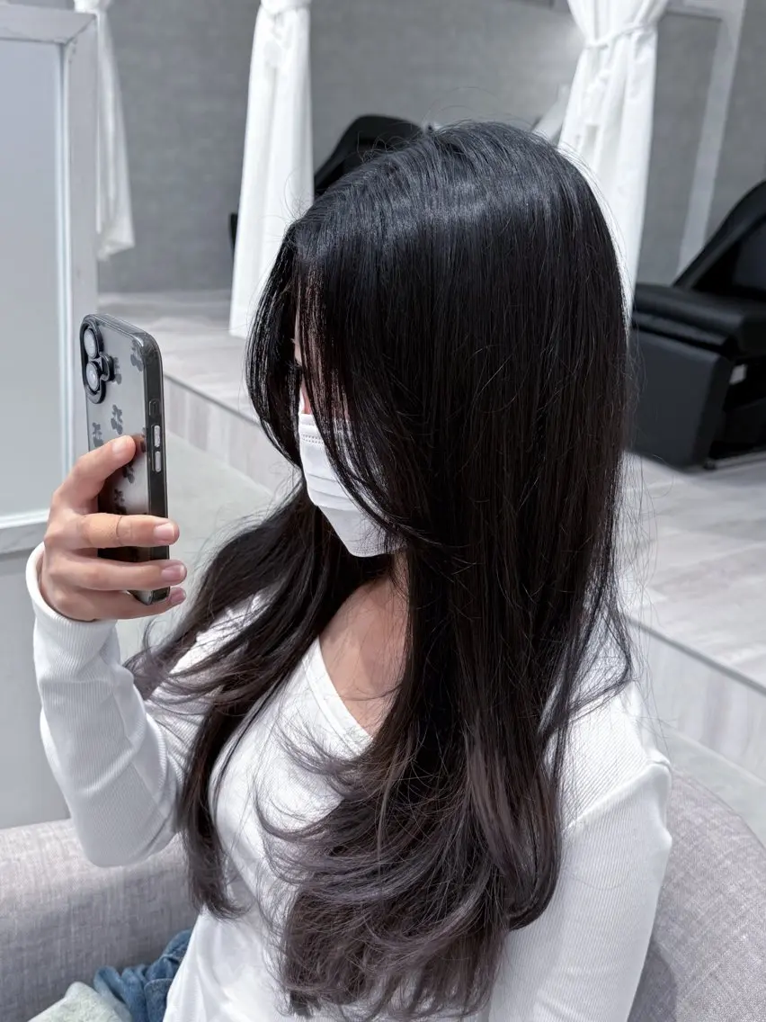 ロング カラー レイヤーカット さくら💟ショート/ ボブ/モデル募集のヘアスタイル