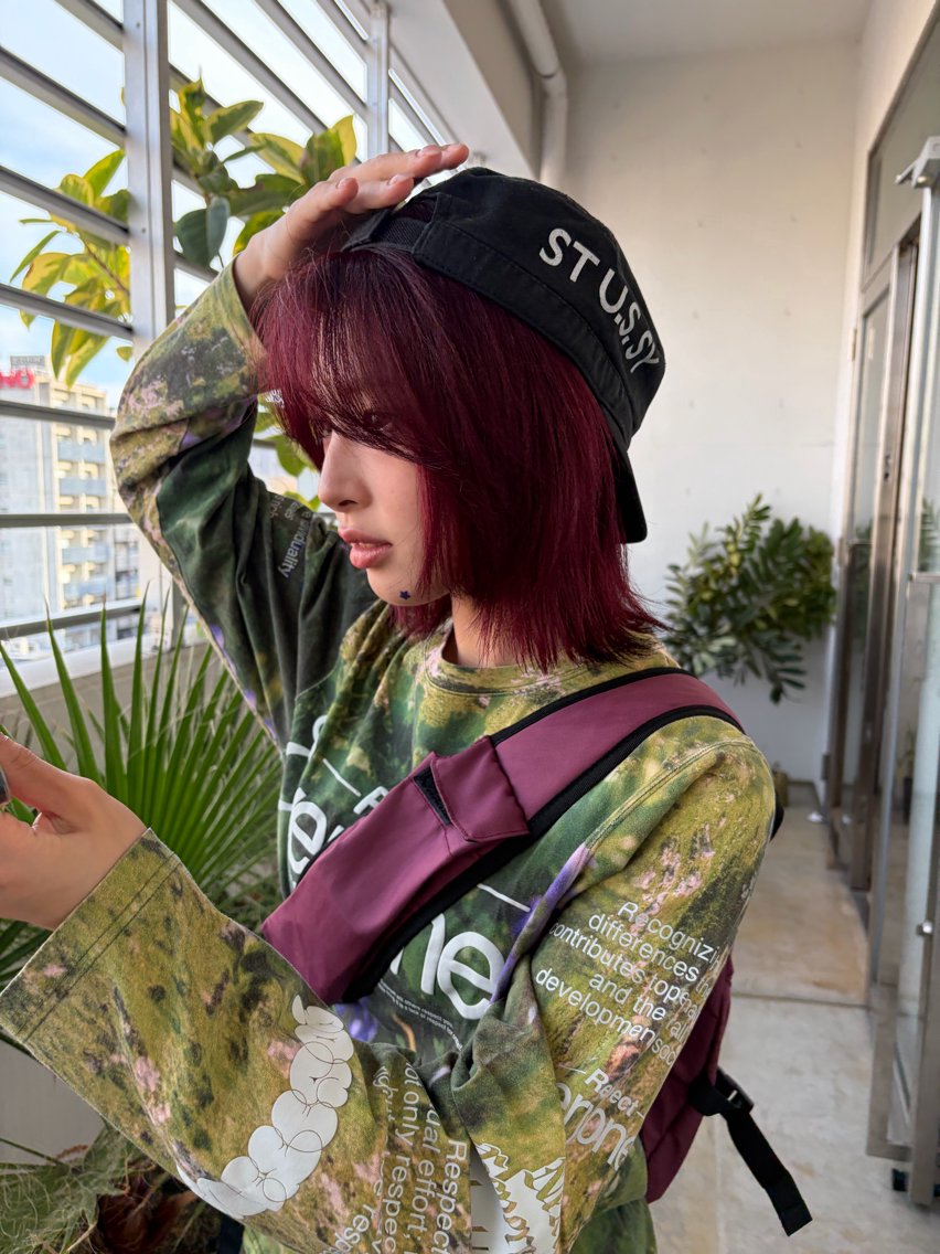 ミディアム カラー レッドカラー ヘアカラー ハルカ 透明感カラーのヘアスタイル