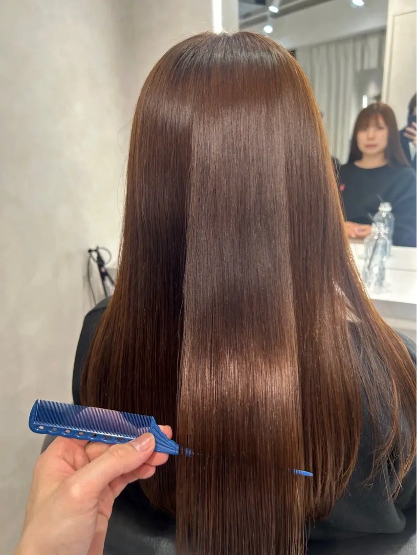 セミロング 縮毛矯正 トリートメント 池袋/縮毛矯正/ 髪質改善/【光輝】のヘアスタイル