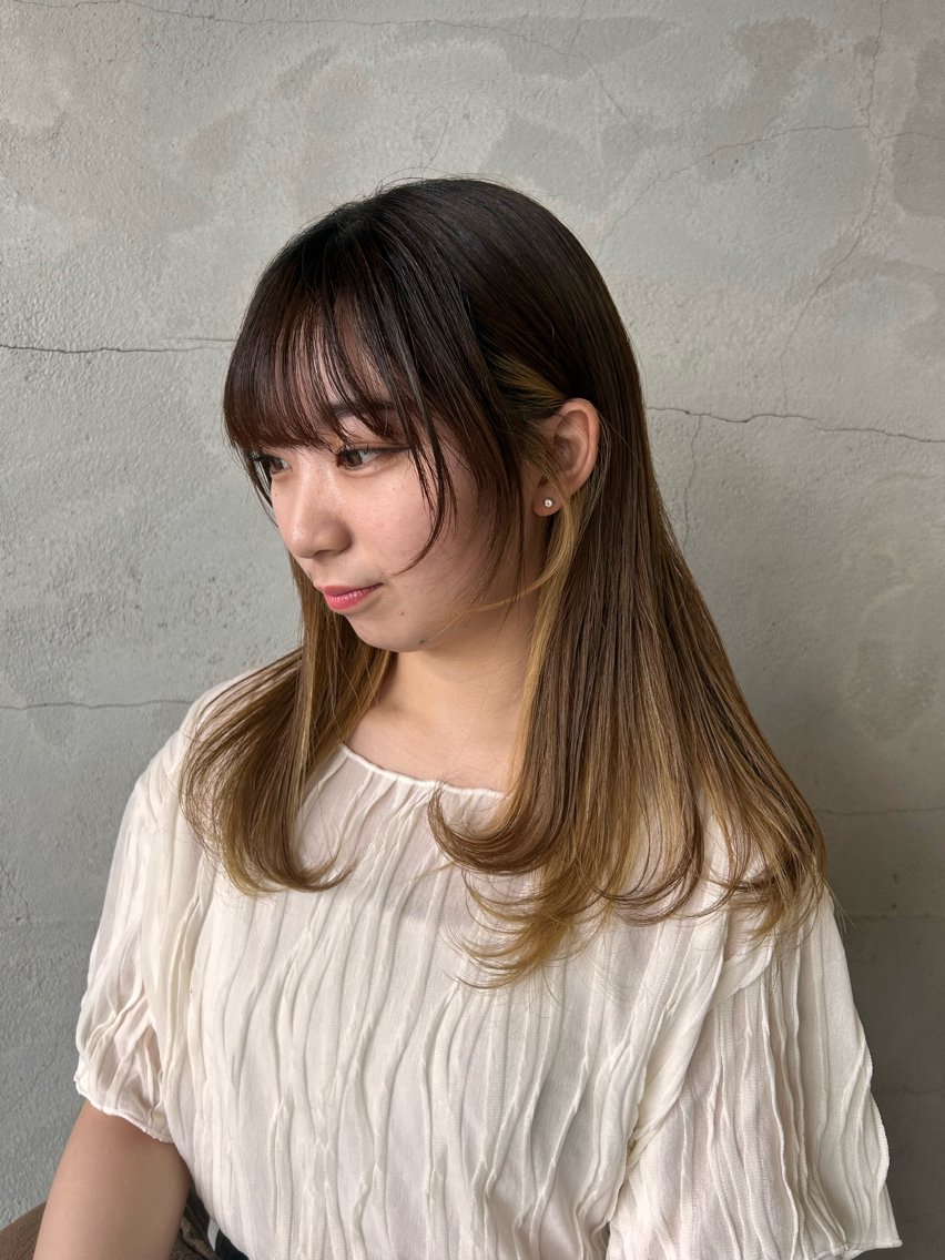 ミディアム カラー 小山 京華のヘアスタイル