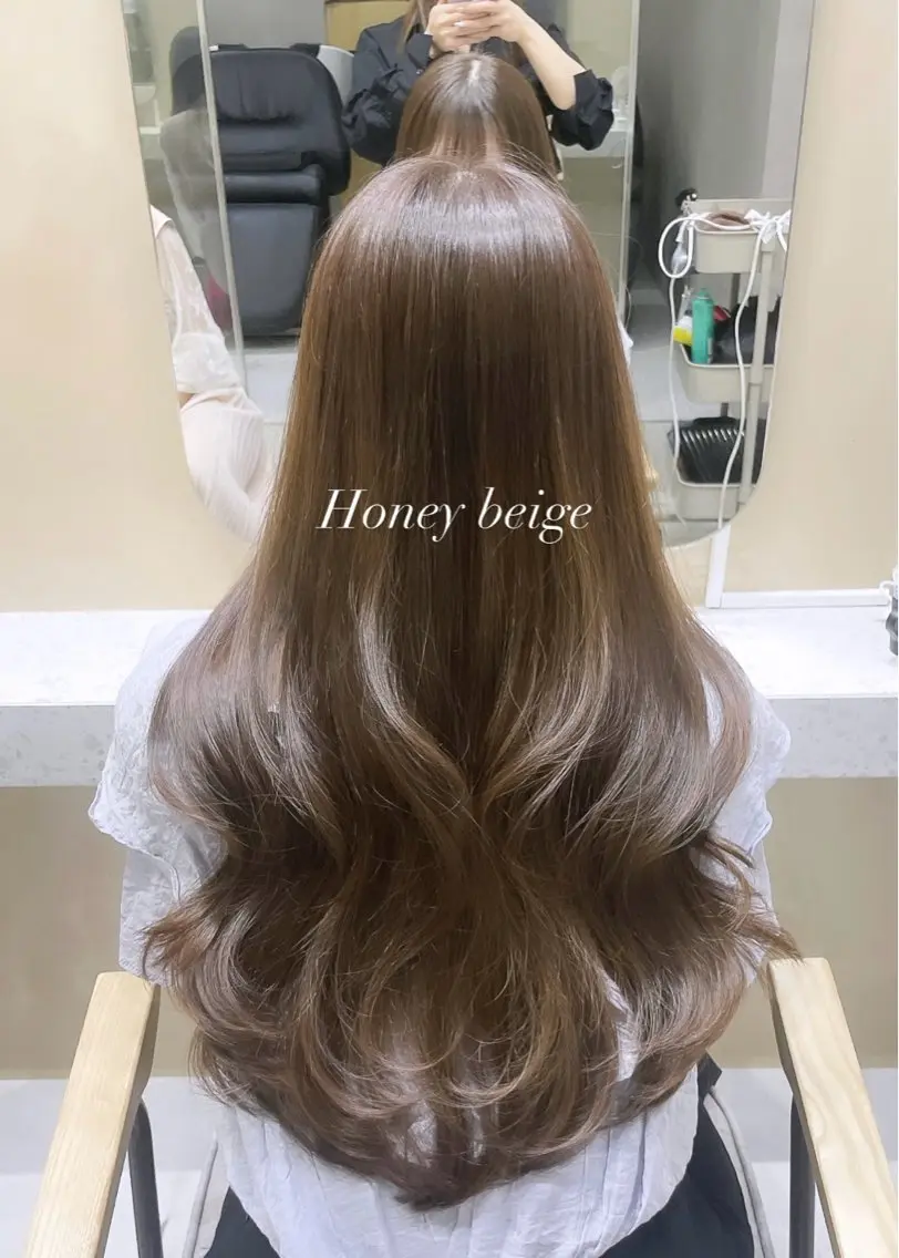 ロング カット ヘアカラー トリートメント 圧倒的モテ艶髪💎 レイヤー💎kanaのヘアスタイル