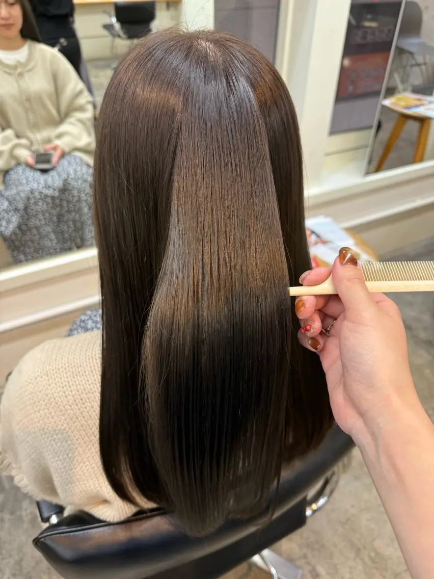 ロング カット ヘアカラー トリートメント MION✂️ 似合わせカットのヘアスタイル