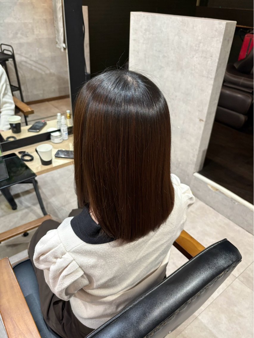 ミディアム 縮毛矯正 Rico. 海優🍀のヘアスタイル