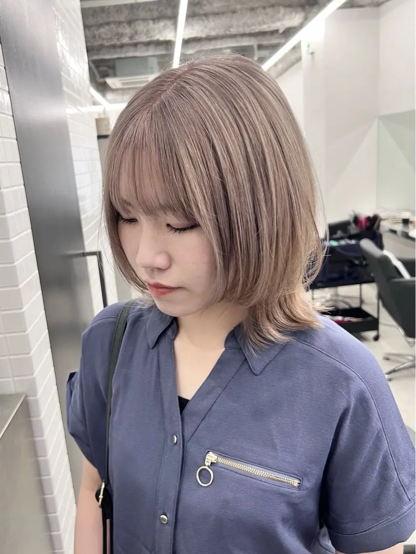 『学生限定』ミニモ学割💎超お得にブリーチカラー💜ケアブリーチ💜ダブルカラー🌟トリートメントの写真