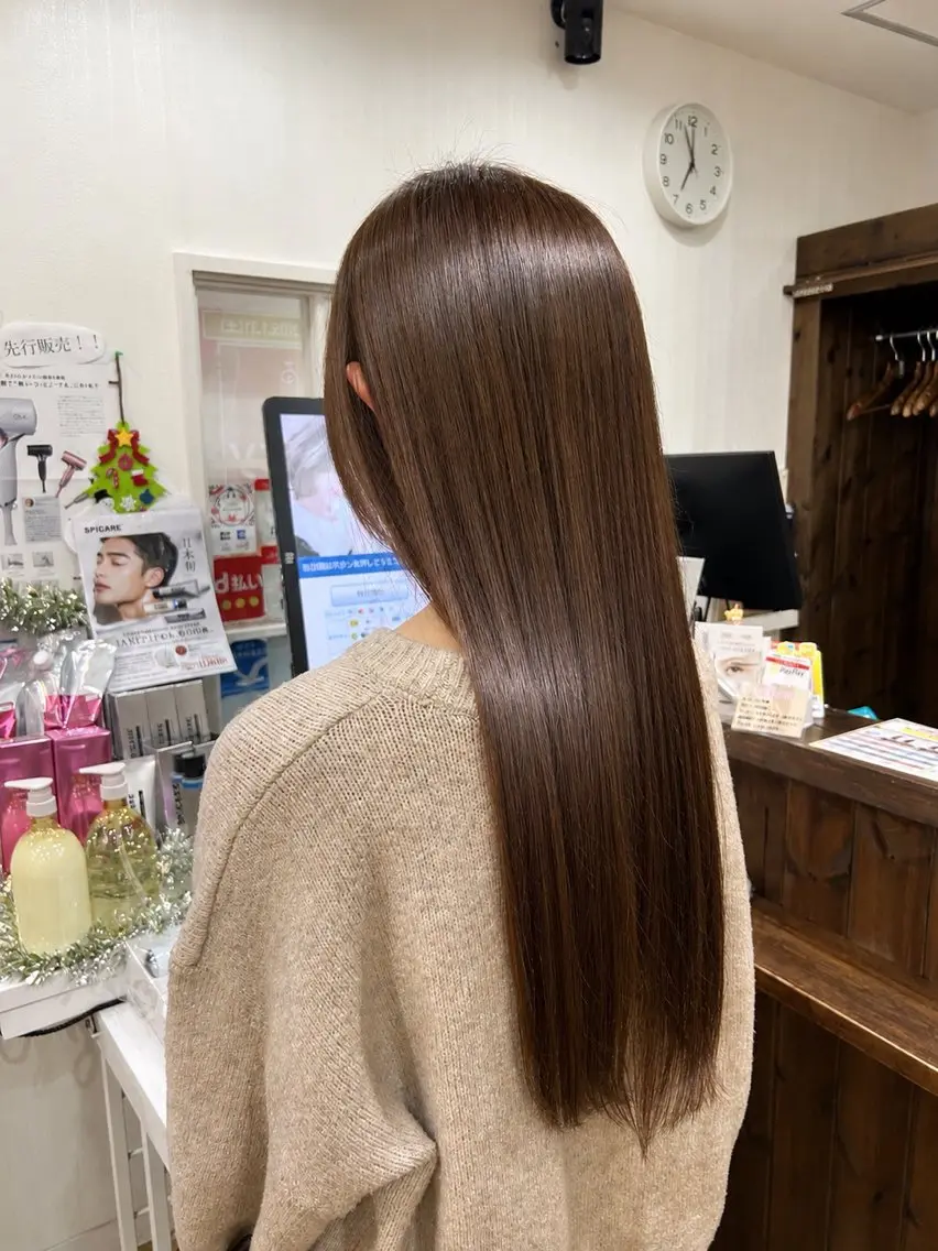 ロング カラー ブラウンカラー ヘアカラー トリートメント 髪質改善サロン 🍒あさみ🍒のヘアスタイル