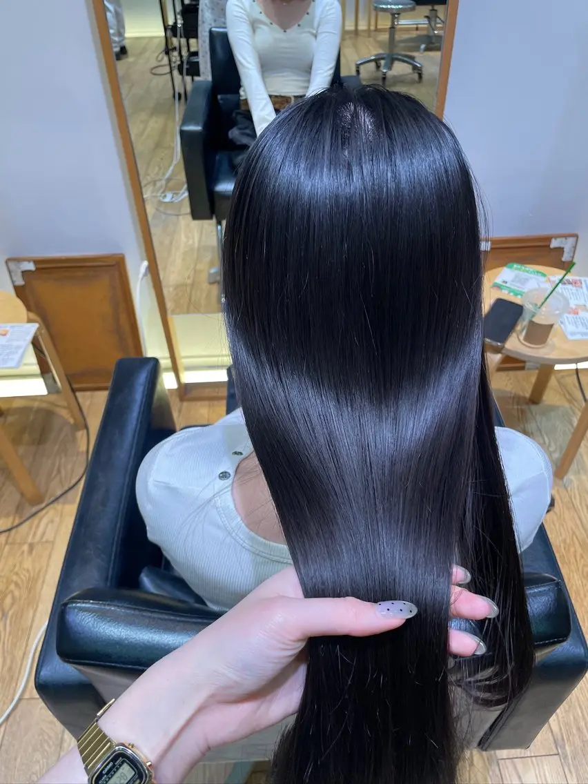 ロング パーマ 縮毛矯正 カット 縮毛矯正 縮毛矯正/レイヤー 🌙児玉光瑠のヘアスタイル