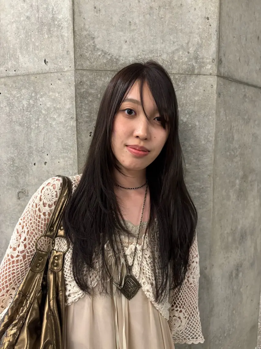 ロング カラー カット ヘアカラー 佃 風子のヘアスタイル