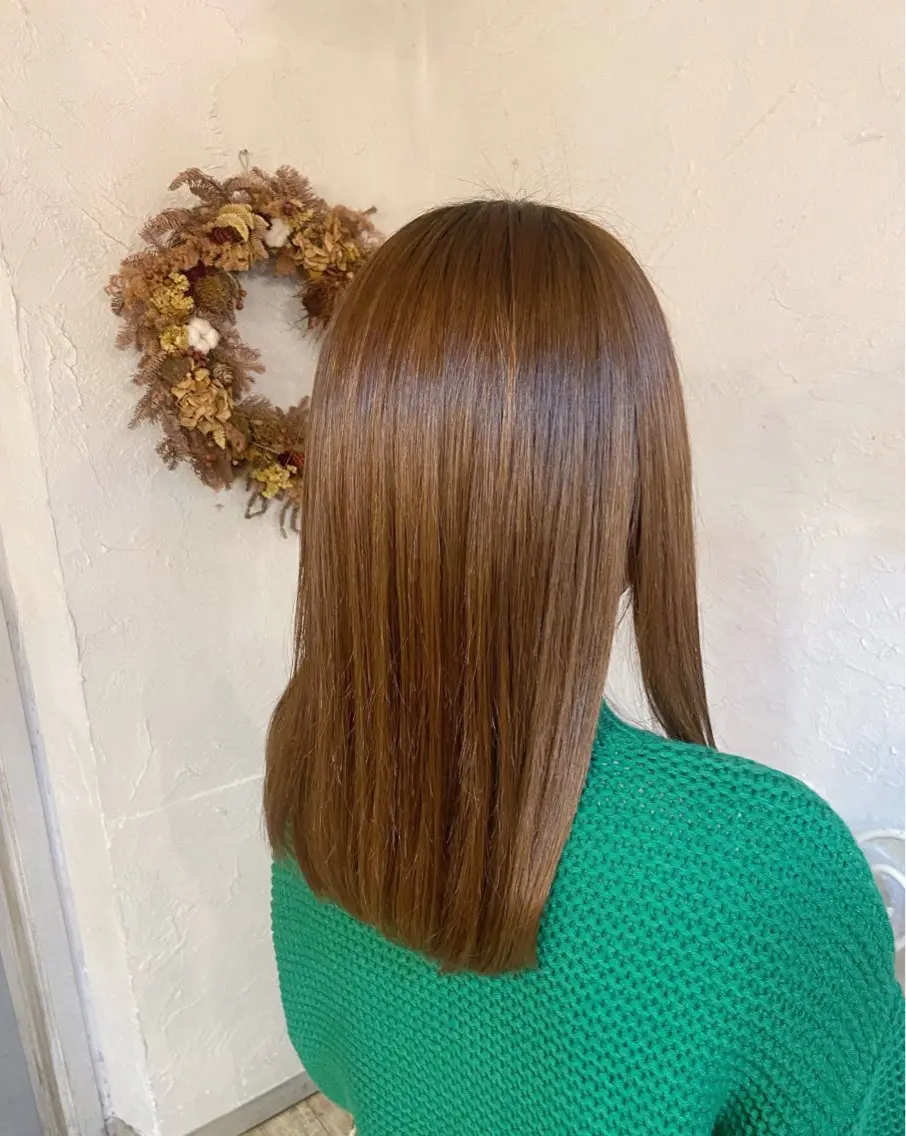 セミロング 縮毛矯正 酸性ストレート アメリラブヘアー 土屋 洋平のヘアスタイル