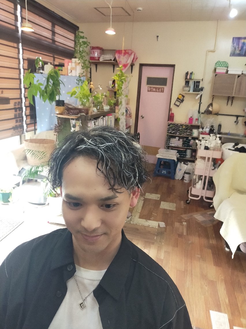 ショート カラー パーマ メンズ メンズメッシュ メッシュ 似合わせカット 大城正樹 Cecil HAIRのヘアスタイル