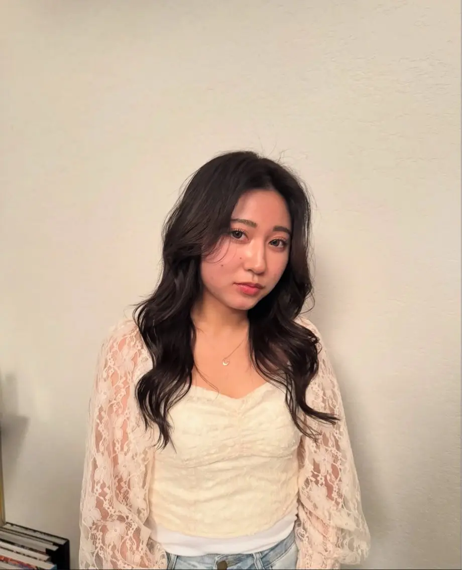 ロング カット ヘアカラー 木村 心海☆明石のヘアスタイル