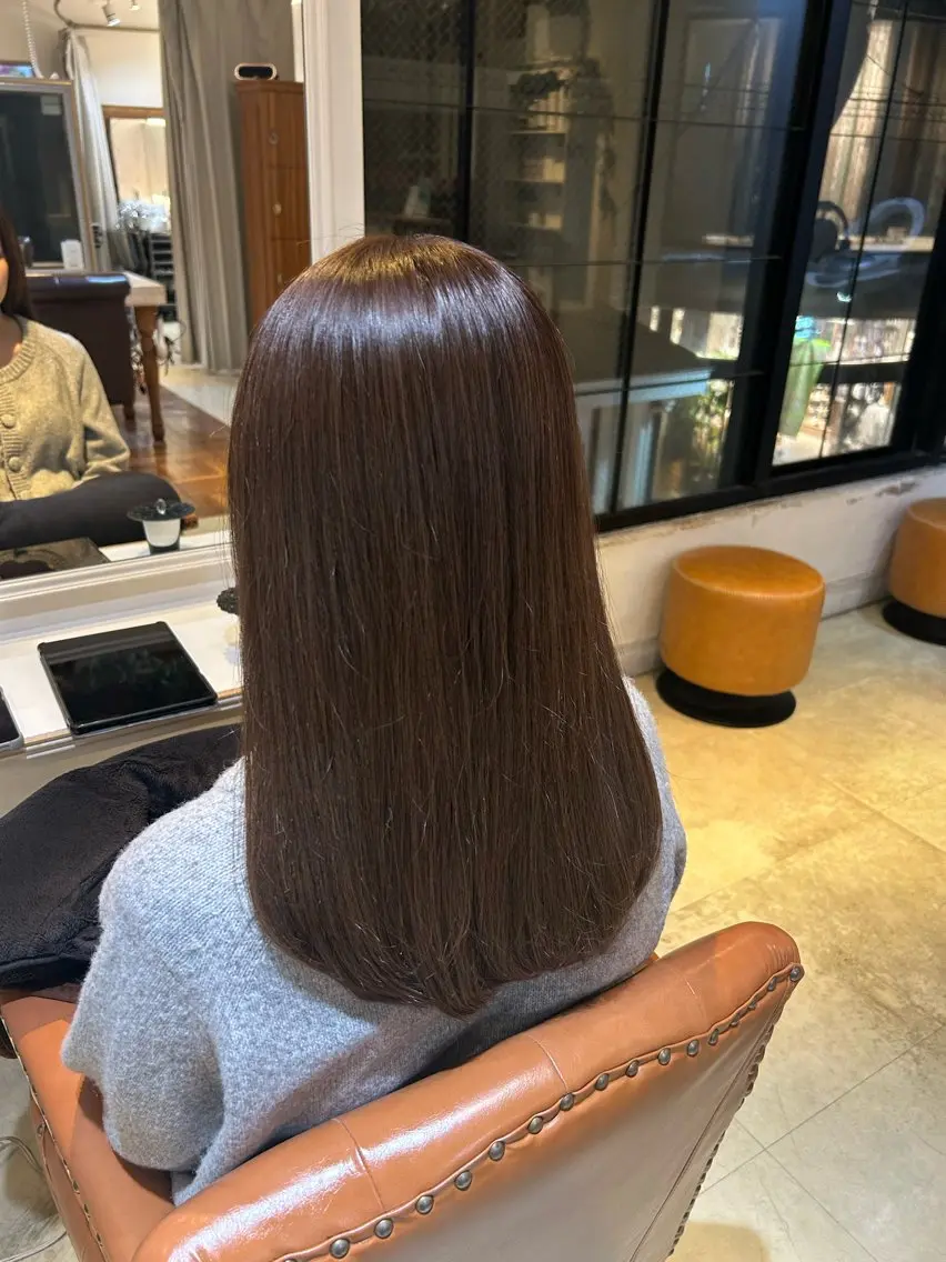 セミロング ヘアカラー トリートメント 山本美月♥️艶カラー 🦄暖色カラー♥️のヘアスタイル