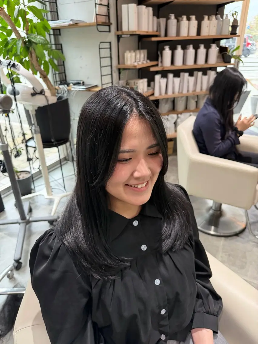 ロング カラー ヘアカラー トリートメント Glimpseあやね 🎀大濠/髪質改善のヘアスタイル