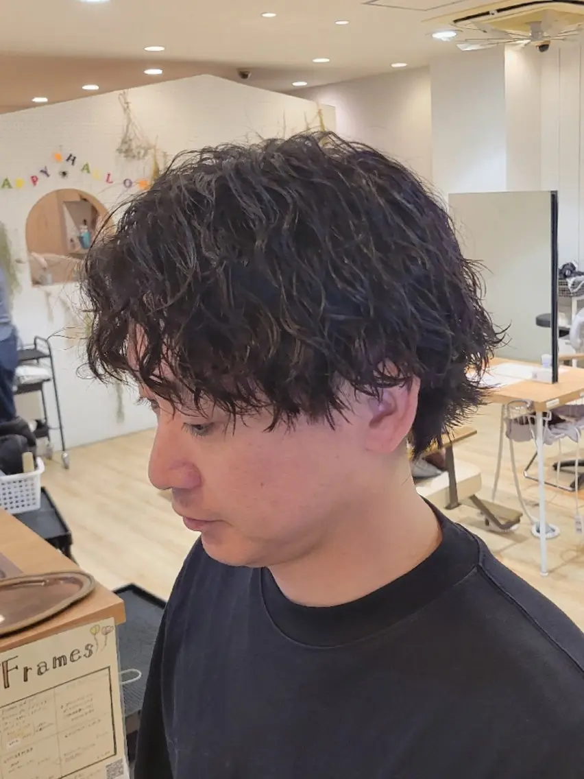 メンズ パーマ カット パーマ トリートメント メンズ/ショート /山田譲治✂️のヘアスタイル