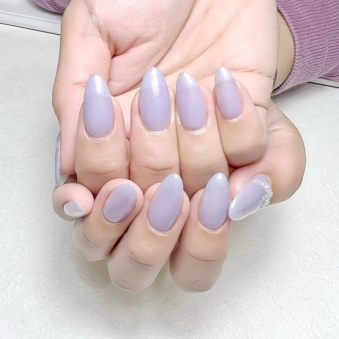 ネイル アートネイル オフィスネイル ワンカラーネイル 冬ネイル rouse nail RISATOのネイルデザイン