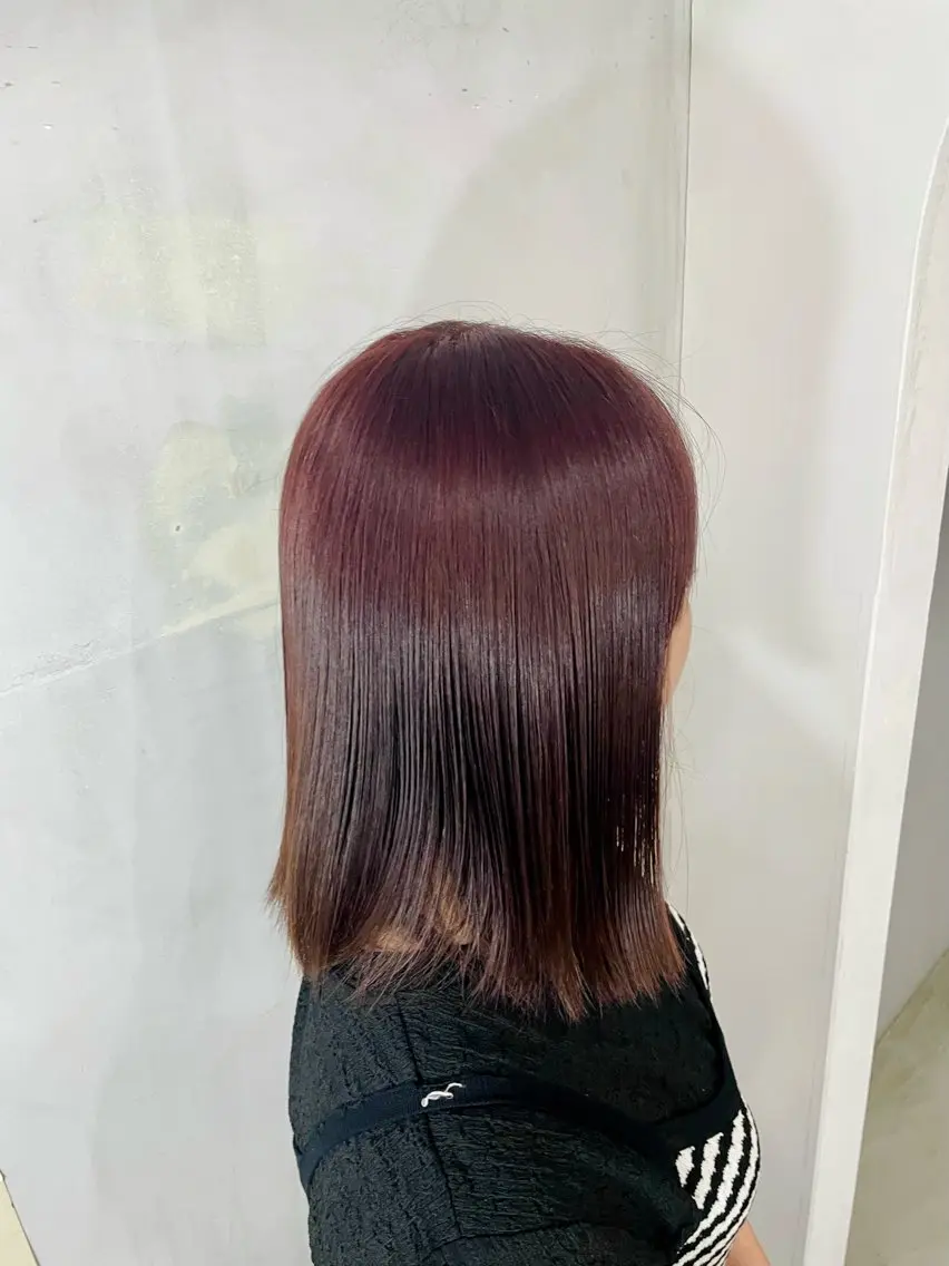 ミディアム カラー ヘアカラー 根元 優のヘアスタイル