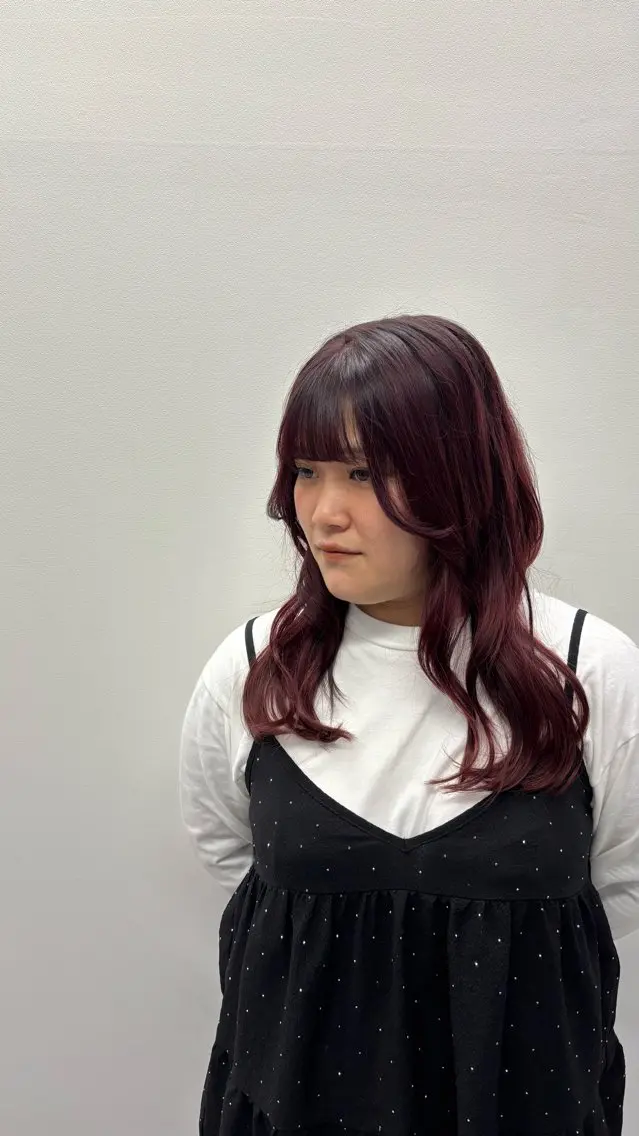 カラー うえ ななみのヘアスタイル