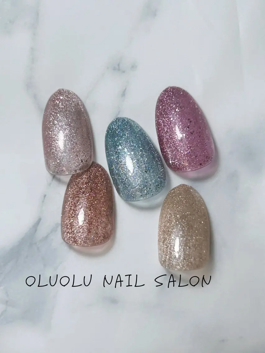 ネイル フラッシュネイル フラッシュマグ ジェルネイル マグネットネイル パラジェル oluolu nailsalonのネイルデザイン