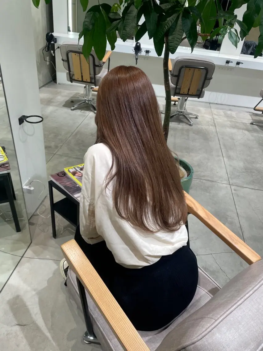 パーマ hana🍑 ブリーチなしピンクのヘアスタイル