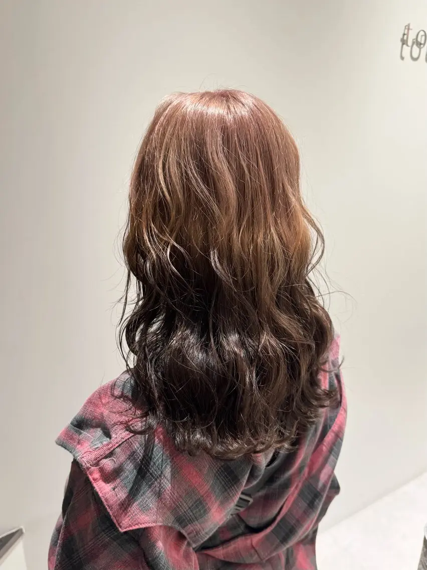 セミロング カラー ベージュカラー ピンクカラー ピンクベージュ ヘアカラー トリートメント ハイトーン/ブリーチ /ボブ特化/SOMAのヘアスタイル