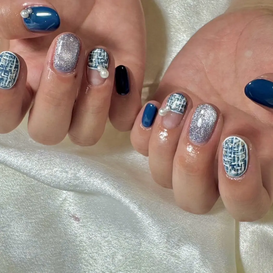 ネイル アニマル柄 オーロラネイル フットネイル フレンチネイル ジェルネイル ハンドネイル mogunail &blowのネイルデザイン