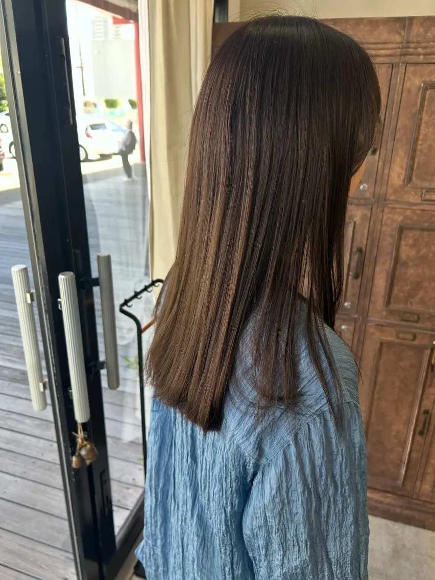 〖2.3回目限定〗 前髪cut+プレミアムcolor(選べるaujua shampo🫧)の写真