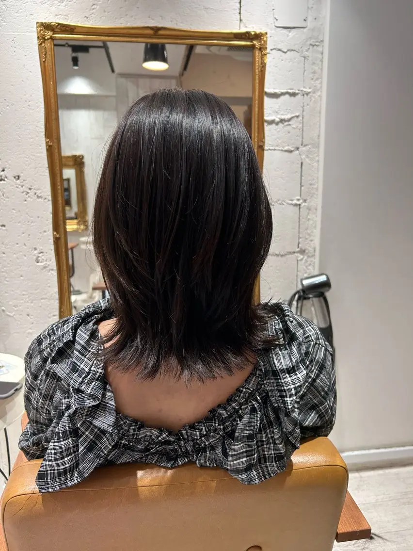 ミディアム ヘアアレンジ レイヤーカット re view 日和のヘアスタイル