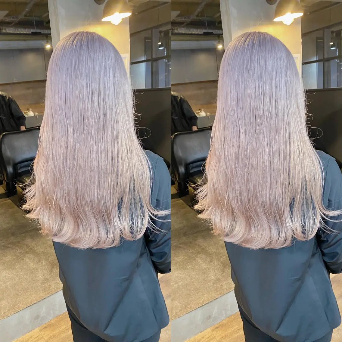 ロング カラー ヘアカラー トリートメント yoriダブルカラー 代表すがわらのヘアスタイル