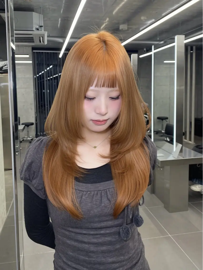 ロング ヘアカラー ミルクティー/ Haruka🎀のヘアスタイル