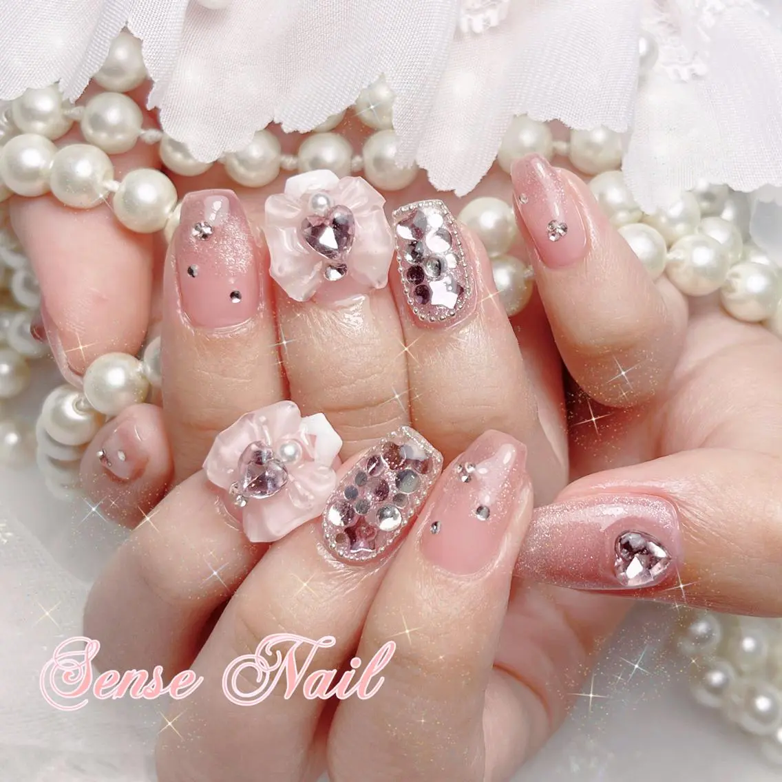 ネイル リボン ハンドネイル ハンドケア Feinn Ink💕のネイルデザイン