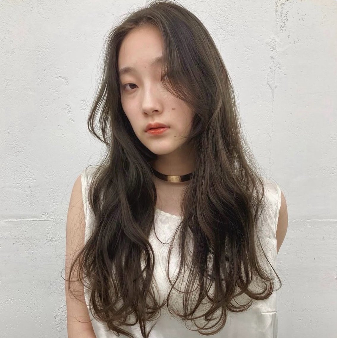 ロング カラー 透明感カラー オリーブカラー カット ヘアカラー トリートメント くせ毛・パーマ◎ ミズノアサミのヘアスタイル
