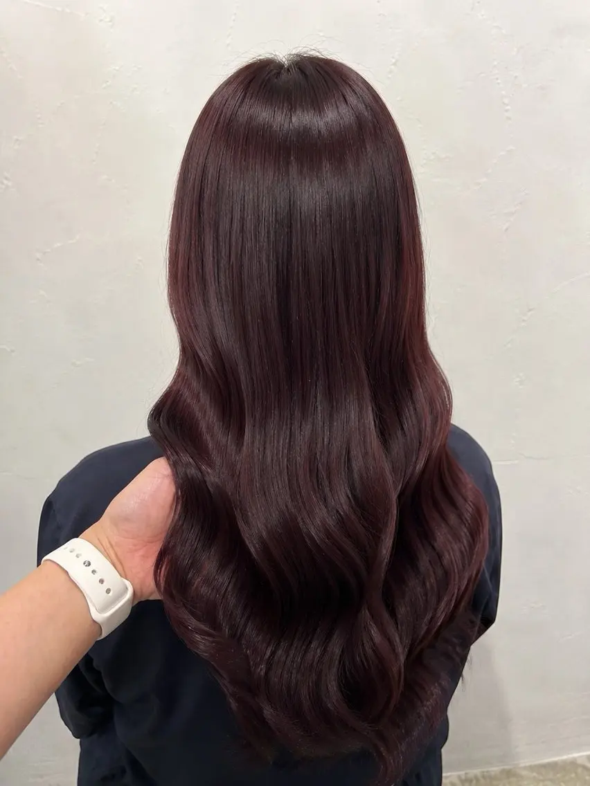 ロング カラー ブラウンカラー ラベンダーカラー カット ヘアカラー トリートメント 渋谷/うる艶ヘア 🤍ふうかのヘアスタイル