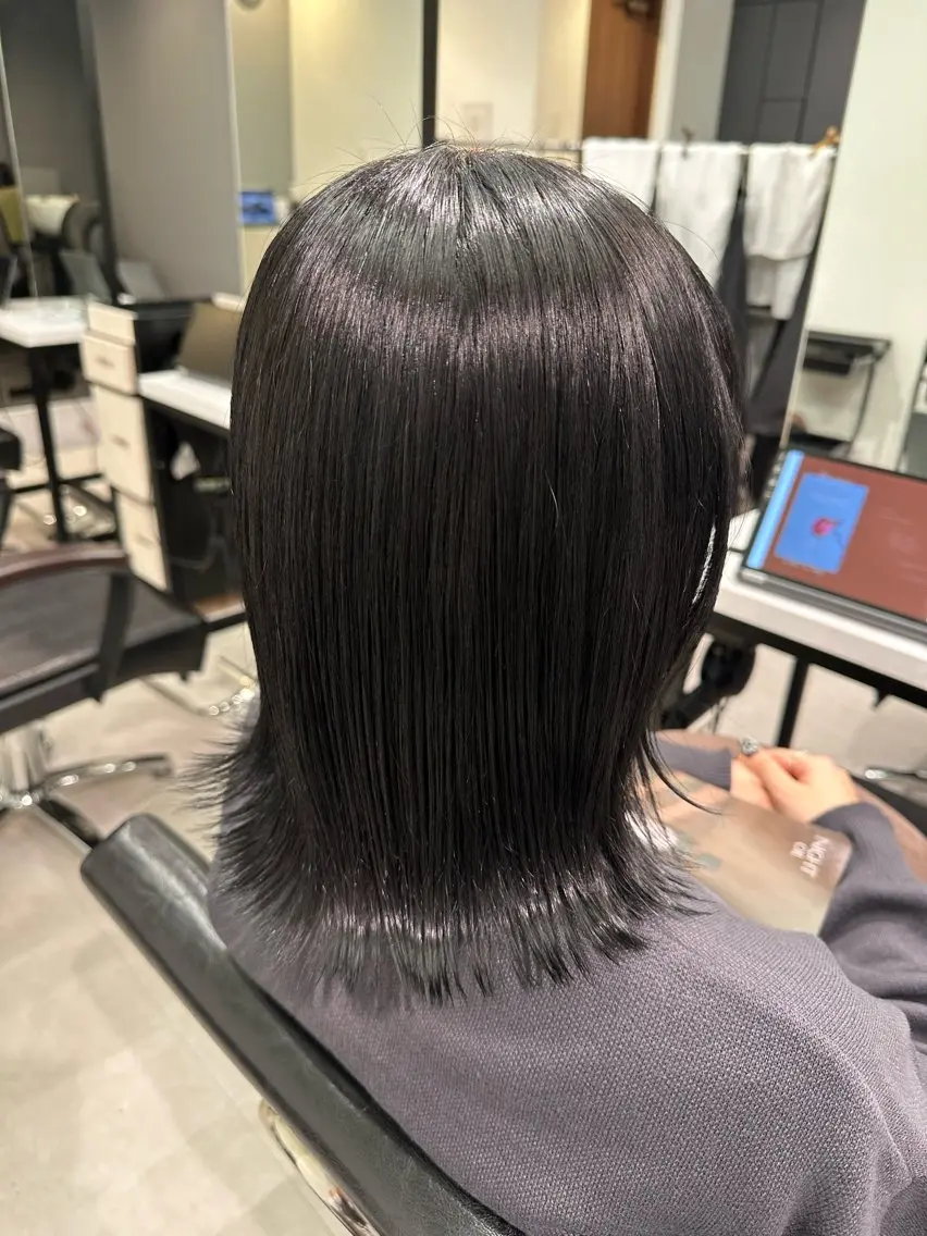 🫐アッシュ系カラー➕ケアトリートメント🫐の写真
