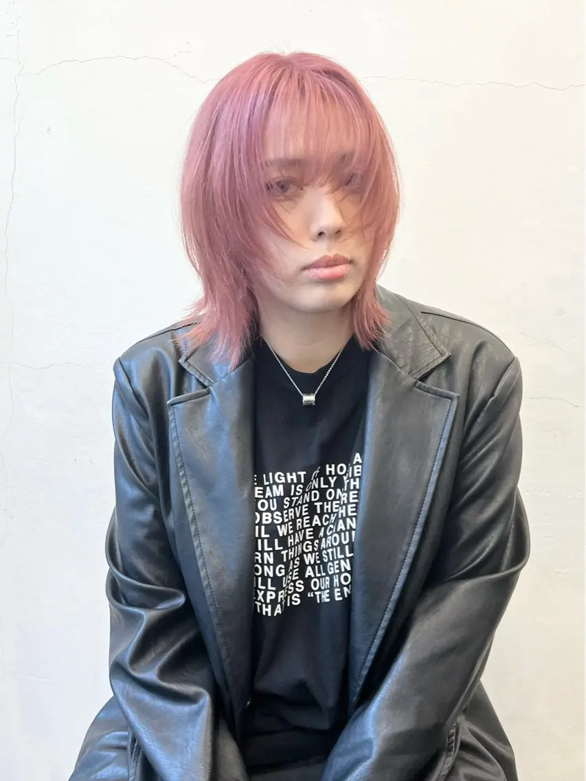 ミディアム カラー ベージュカラー ピンクカラー ピンクベージュ HARU//原宿🤍 リピート率NO.1のヘアスタイル