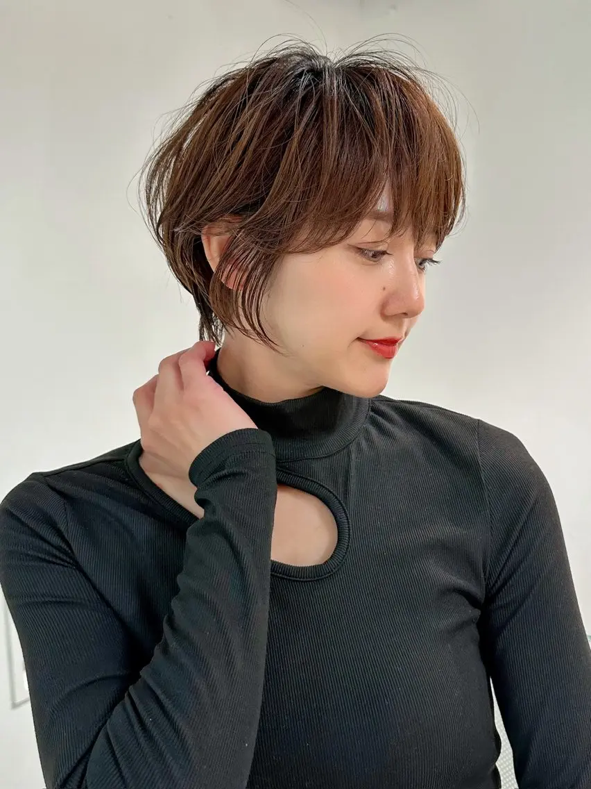 ショート ショートヘア 小顔カット カット ヘアカラー トリートメント ヘッドスパ 縮毛矯正/レイヤー taiga🐯のヘアスタイル