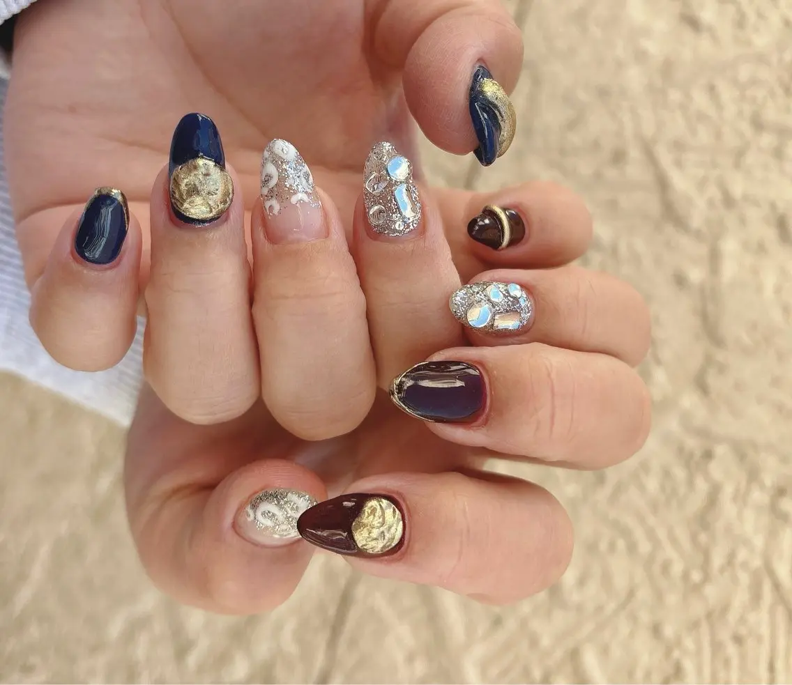ネイル アニマル柄 アートネイル ニュアンスネイル ハンドネイル nails 🎀meのネイルデザイン