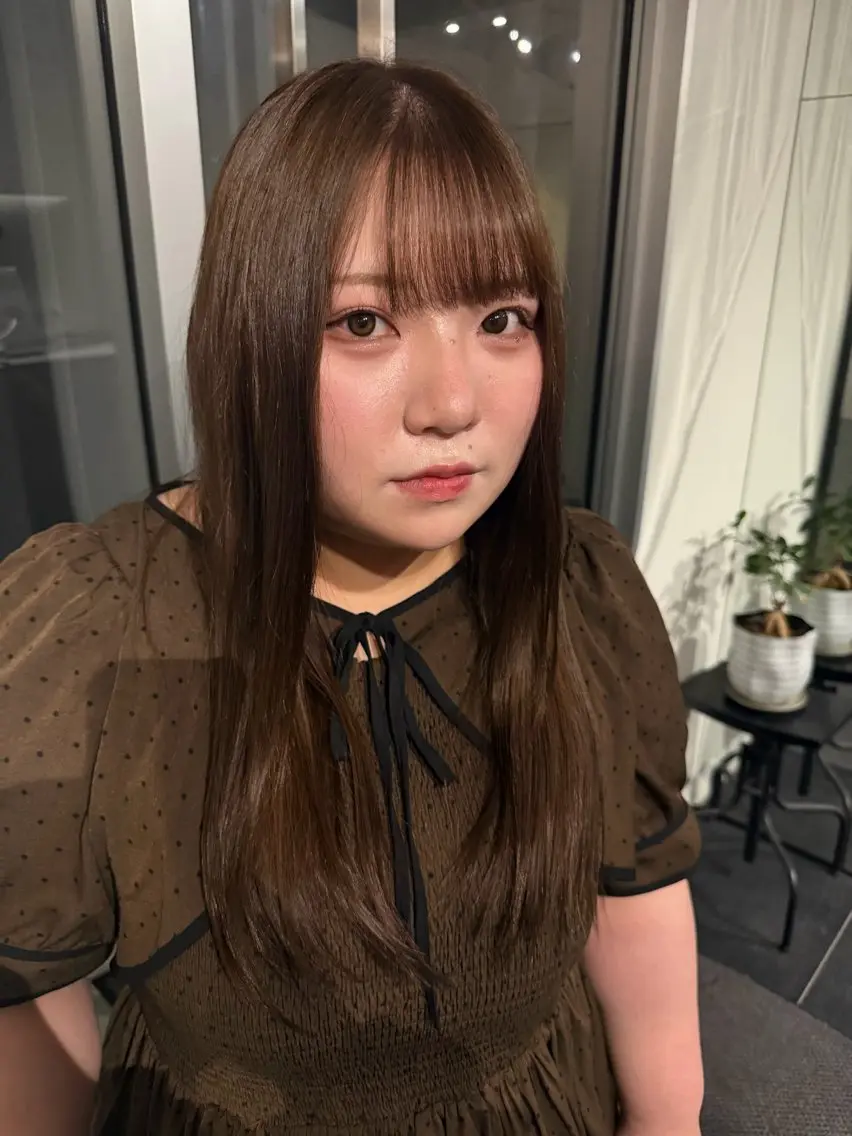 ロング カラー ブラウンカラー ヘーゼル ヘアカラー 渚音 nanoのヘアスタイル