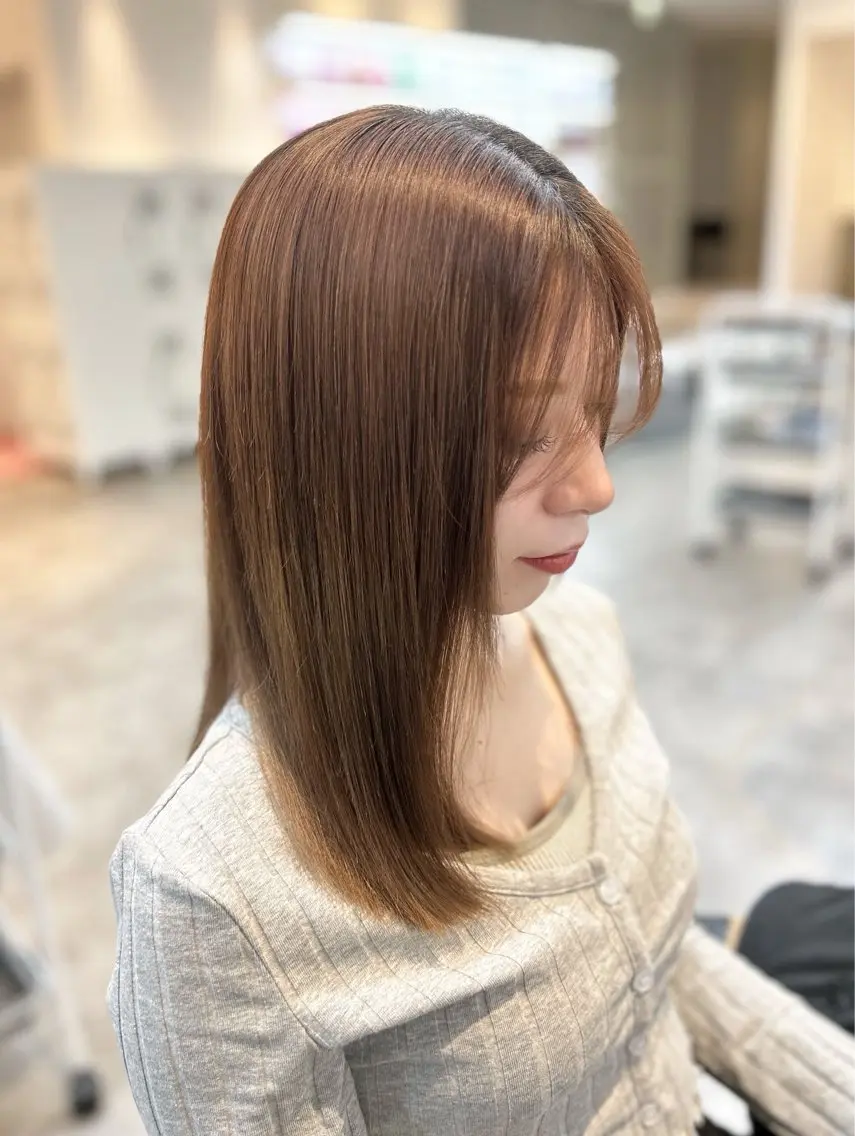 ミディアム トリートメント 透明感カラー୨୧ 松山理桜🩰˖ ࣪⊹のヘアスタイル